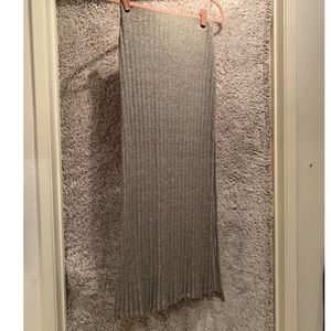 SALTY DAMES- Gray long maxi skirt with double slit